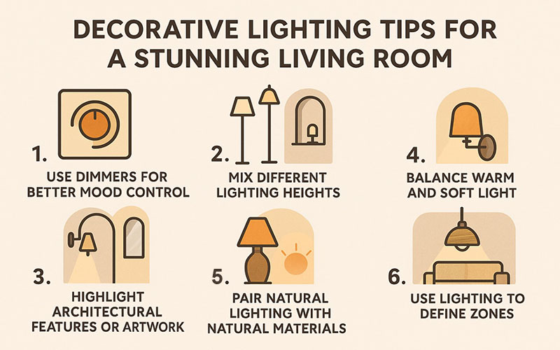 Decorative Lighting Tips For A Stunning Living Room