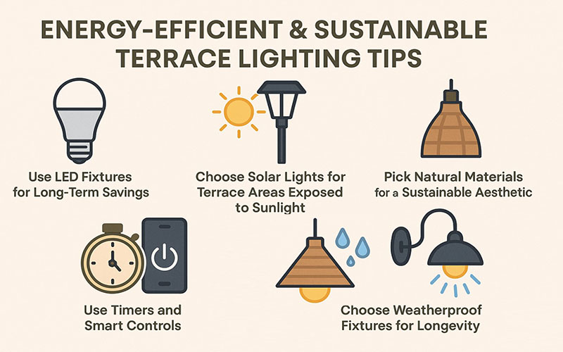 Energy-efficient & Sustainable Terrace Lighting Tips
