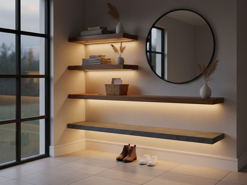 Entryway Under-shelf Lighting