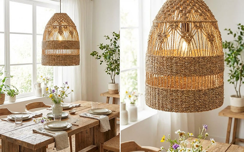Handwoven Pendant Lights Are A Natural Choice For Wabi-sabi Style