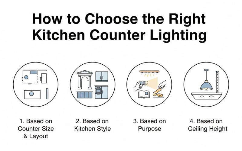 How To Choose The Right Kitchen Counter Lighting