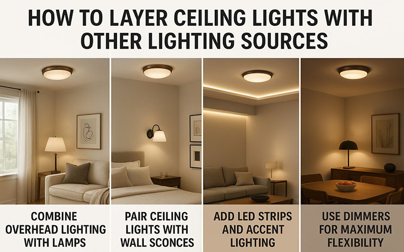 How To Layer Ceiling Lights With Other Lighting Sources