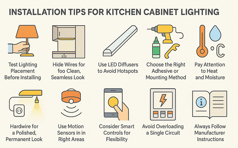 Installation Tips For Kitchen Cabinet Lighting