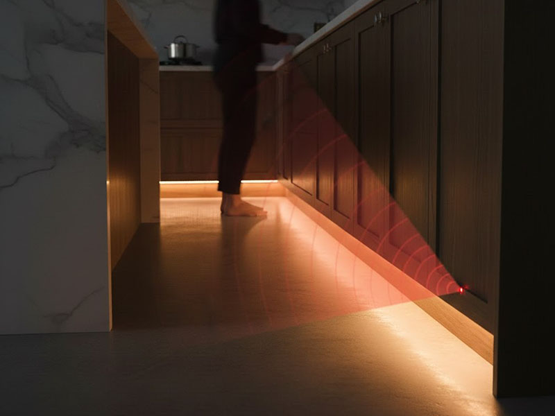 Kitchen Cabinet Motion-sensor Toe-kick Lights