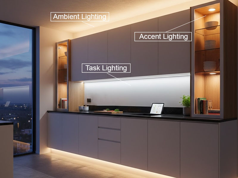 Kitchen Cabinet Lighting Serve Different Purposes