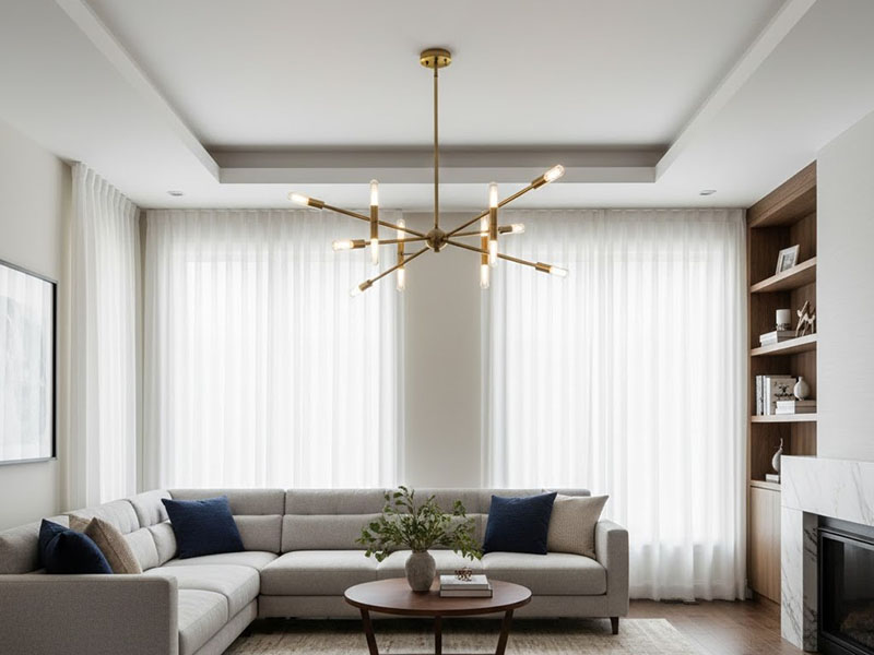 Living Room Brass Chandelier