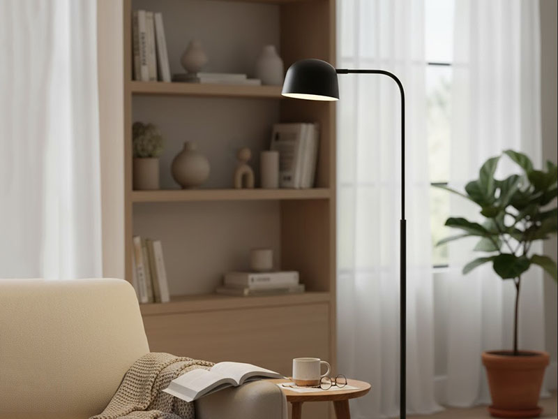 Living Room Slim Metal Floor Lamp