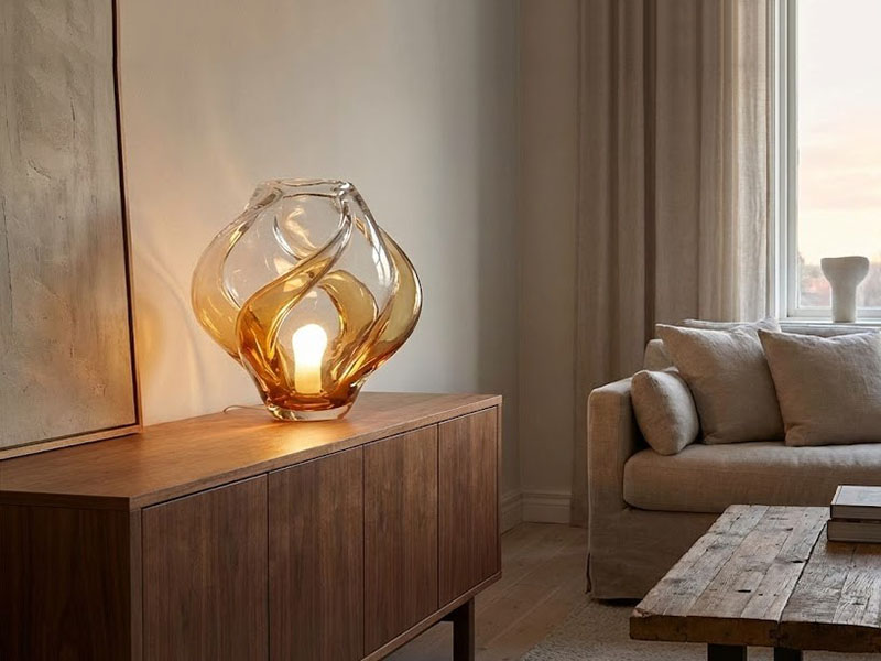 Livingroom Glass Sculptural Lamp