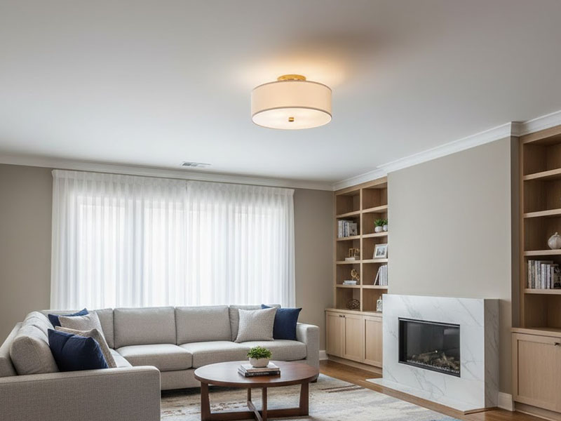 Livingroom Semi-flush Chandelier For Low Ceilings
