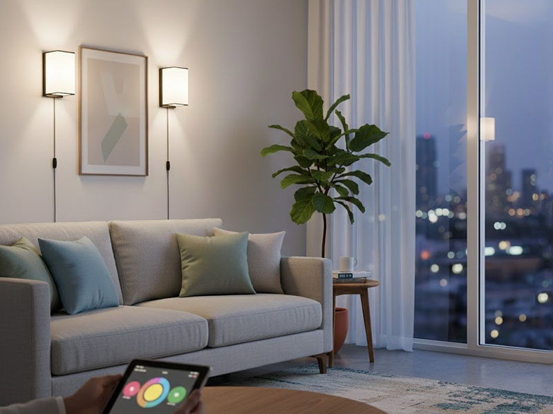 Livingroom Smart Adjustable Brightness Sconces