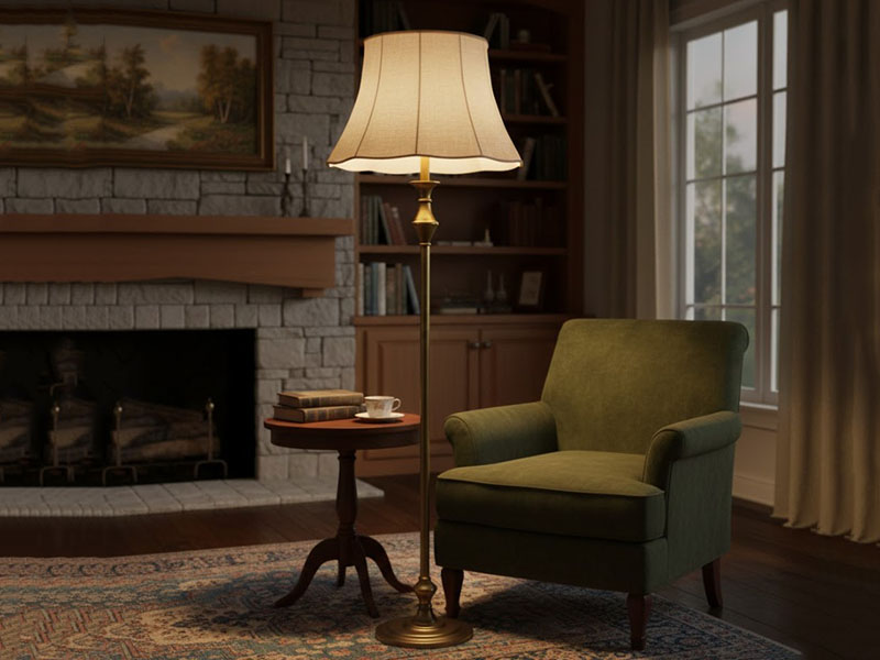 Livingroom Vintage Brass Floor Lamp