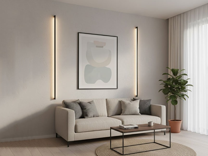 Long Vertical Led Wall Light Bars Livingroom