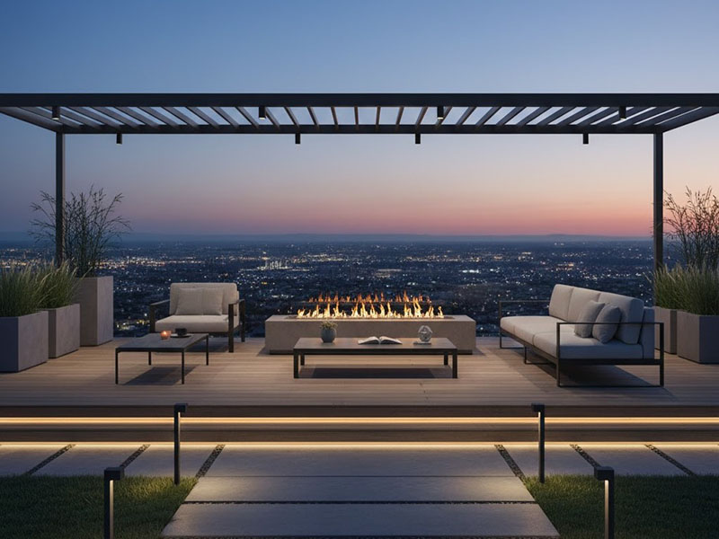 Modern Minimalist Terrace Lighting Ideas