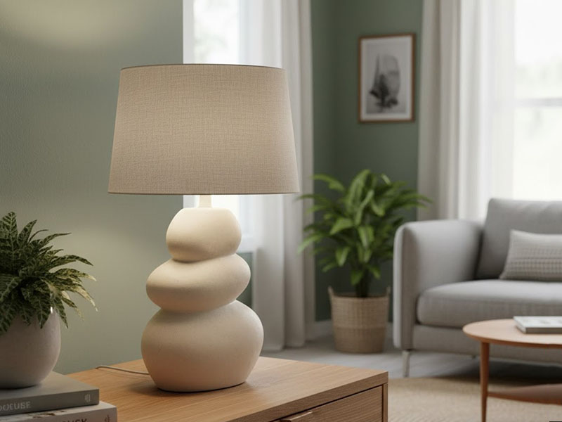 Organic-shaped Ceramic Lamp For Living Room