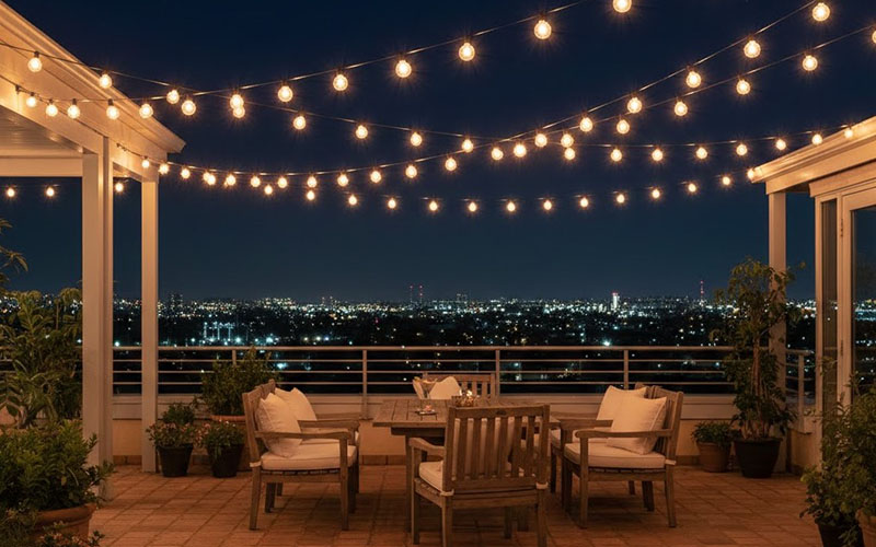 Terrace String Light Ideas