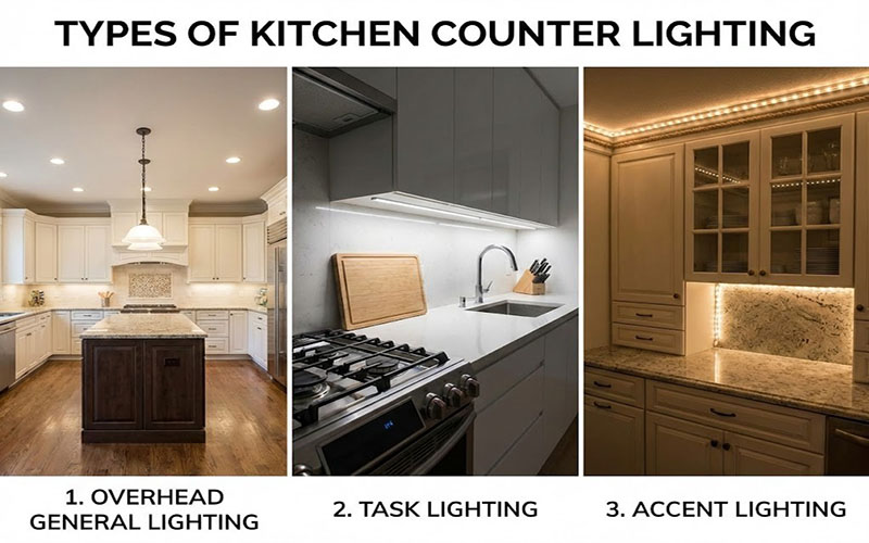Types Of Kitchen Counter Lighting
