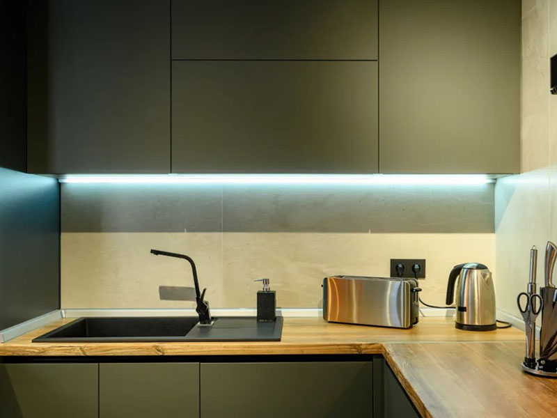 Under-cabinet Lighting Above The Sink