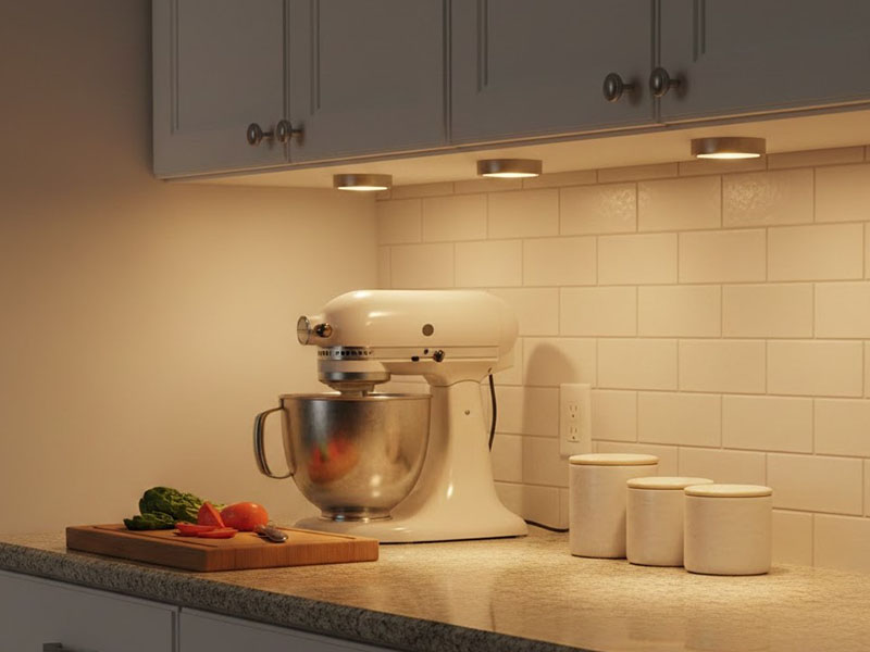 Under-cabinet Puck Lights For Focused Illumination