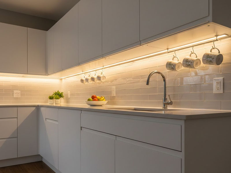 Under-shelf Strip Lights For Kitchen Cabinets