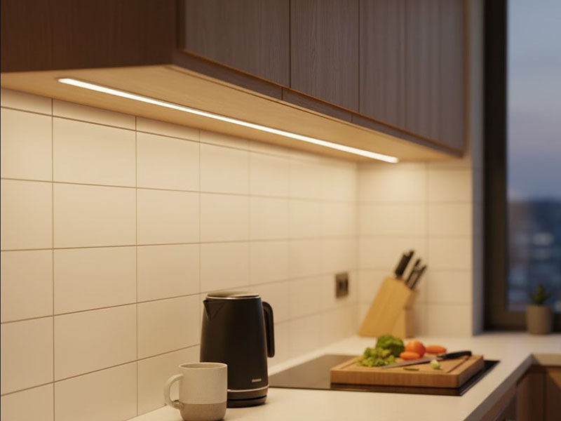 Under-shelf Task Lighting For Kitchen Counters