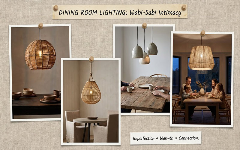 Wabi Sabi Dining Room Lighting That Feels Intimate