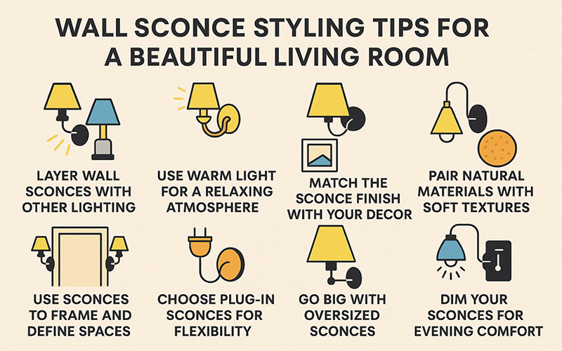 Wall Sconce Styling Tips For A Beautiful Living Room