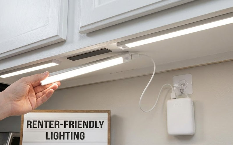 Wireless Rechargeable Under-cabinet Lights For Renters