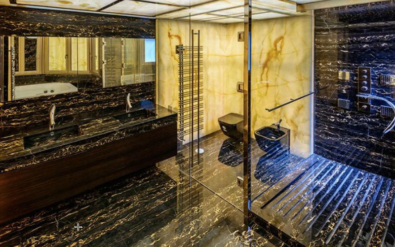 Backlit Shower Walls Add Depth, Luxury And Warmth To Bathroom