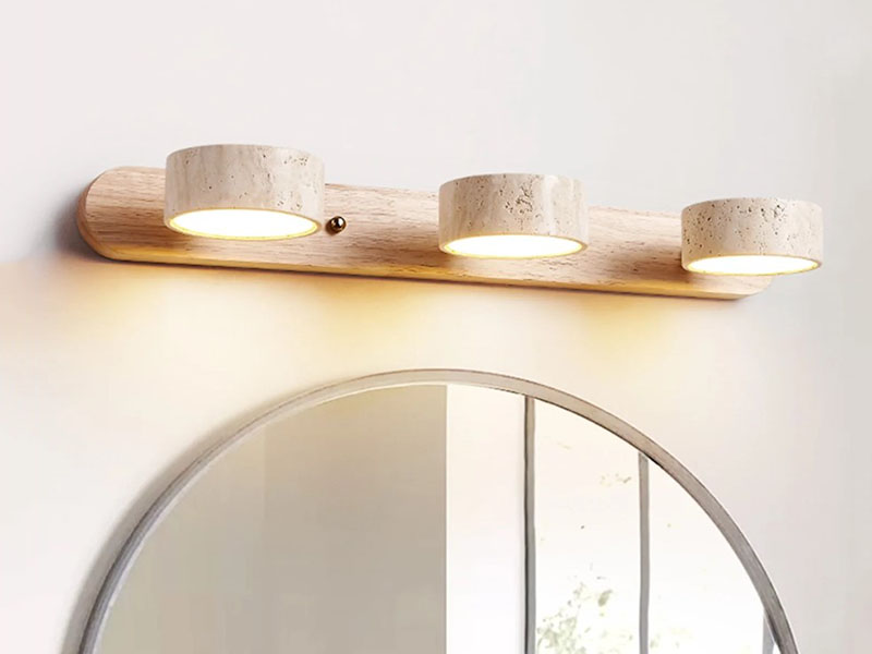 Bathroom Coastal Sconces With Light Wood