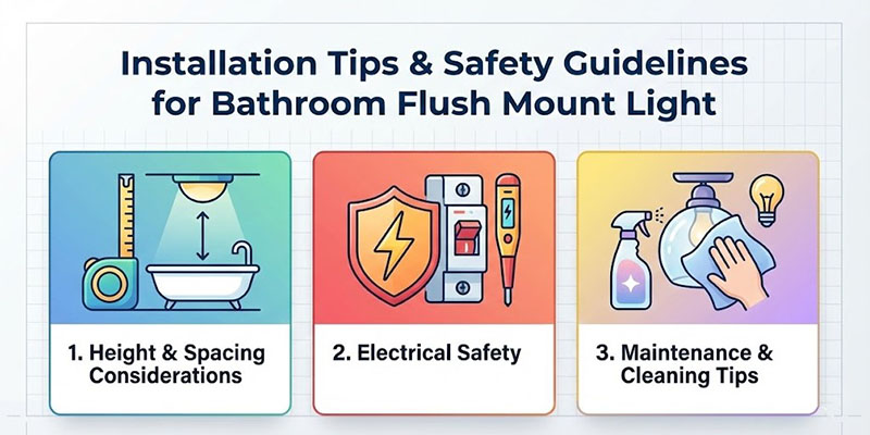 Bathroom Flush Mount Light Installation Tips & Safety Guidelines