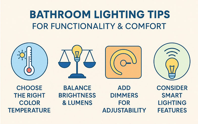 Bathroom Lighting Tips For Functionality & Comfort