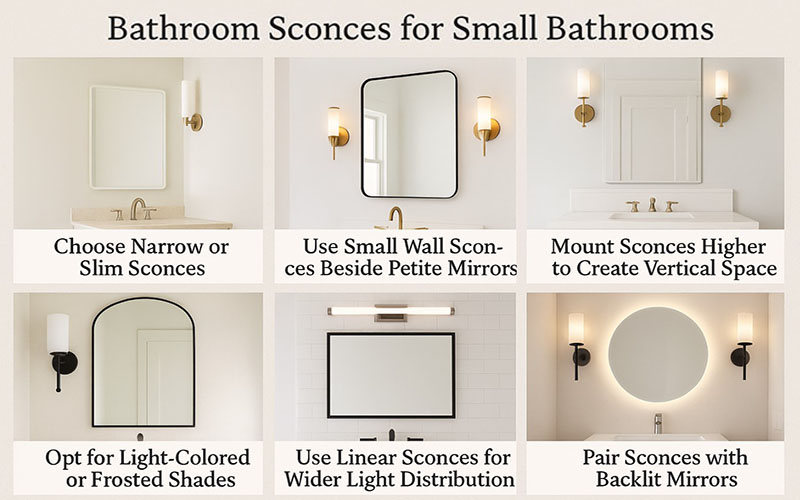 Bathroom Sconces For Small Bathrooms