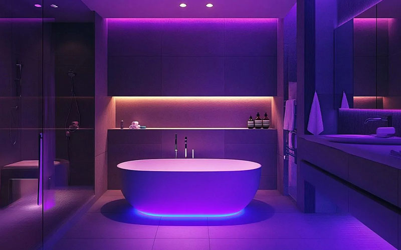 Bathtub Layered Lighting For A True Spa Experience