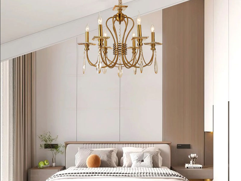 Bedroom Bronze Metal Chandelier