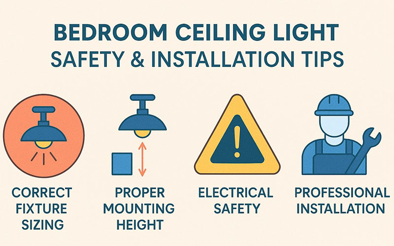 Bedroom Ceiling Light Safety & Installation Tips