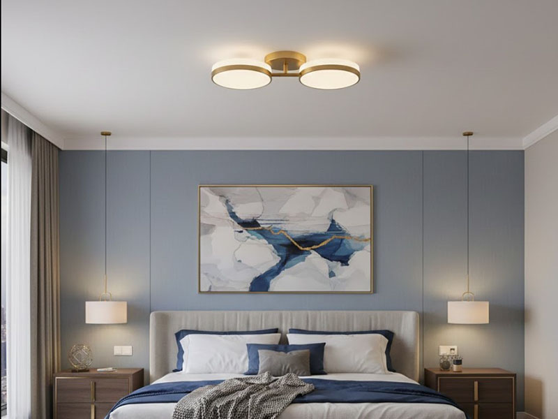 Bedroom Dual-light Semi-flush Mount For Balanced Lighting