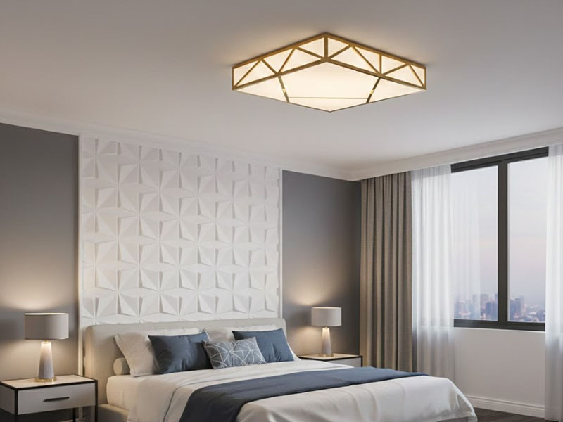 Bedroom Modern Geometric Semi-flush Fixture