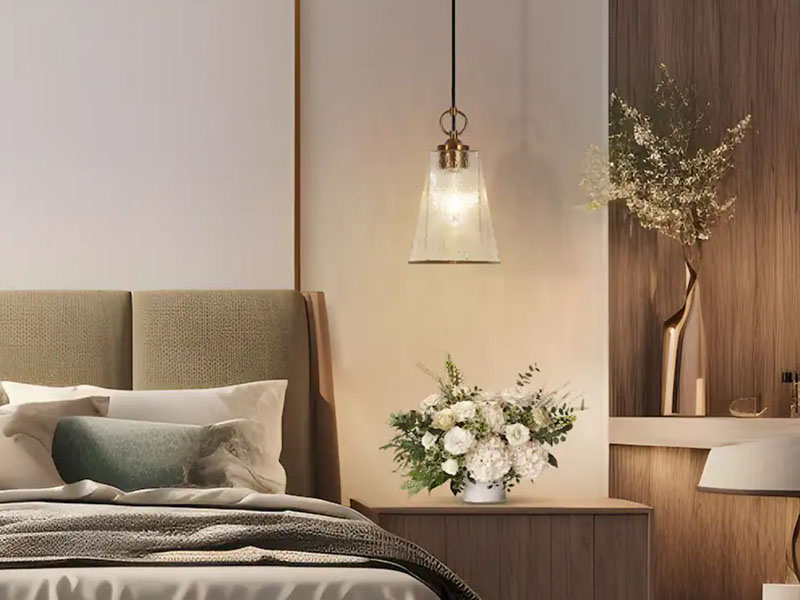 Bedside Bell-shaped Pendant For Soft Downlighting