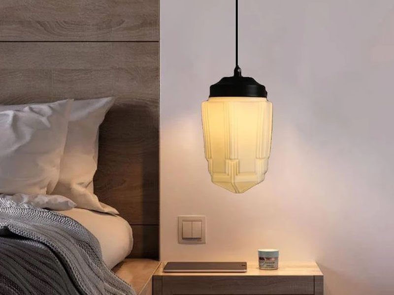 Bedside Frosted Glass Pendant Light