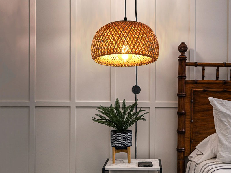 Bedside Handmade Bamboo Drop Pendant