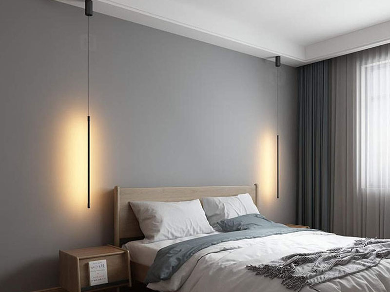 Bedside Slim Pendant Light Minimalist Bedroom
