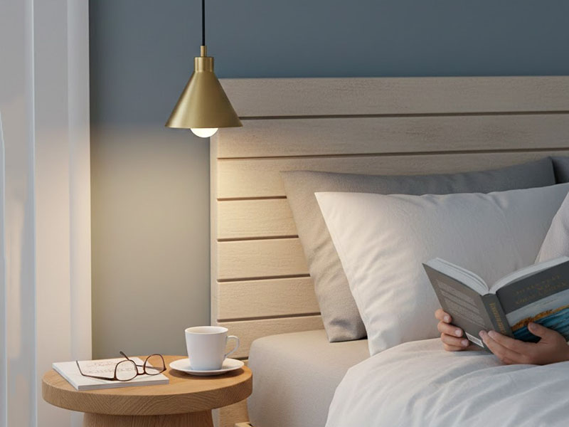 Bedside Tiny Cone Pendant For Focused Reading Light