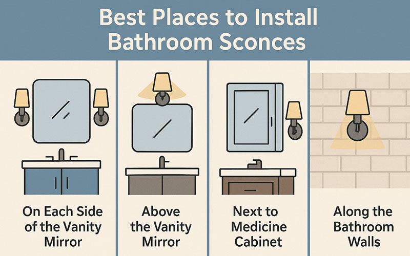 Best Places To Install The Bathroom Sconces