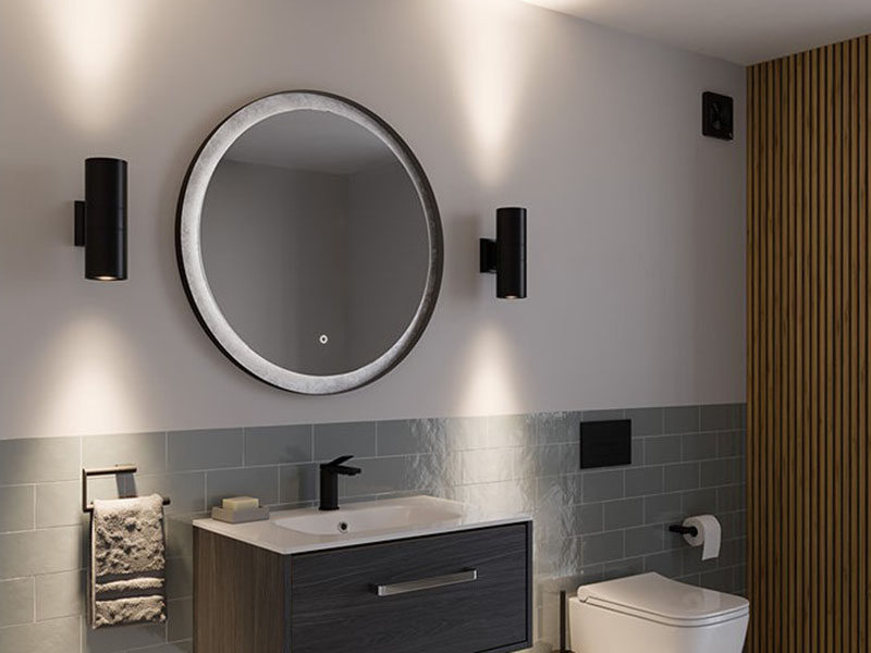 Black Matte Bathroom Wall Light