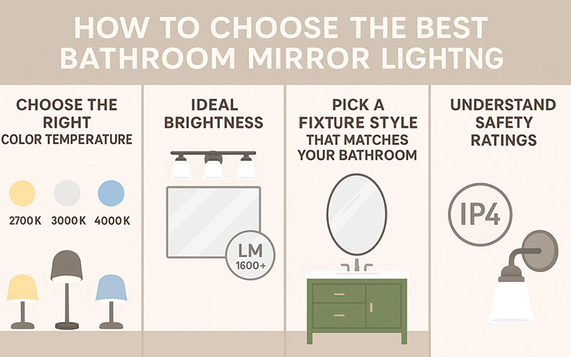 Choose The Best Bathroom Mirror Lighting