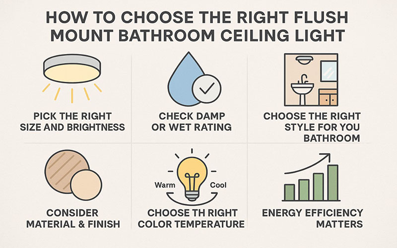 Choose The Right Flush Mount Bathroom Ceiling Light