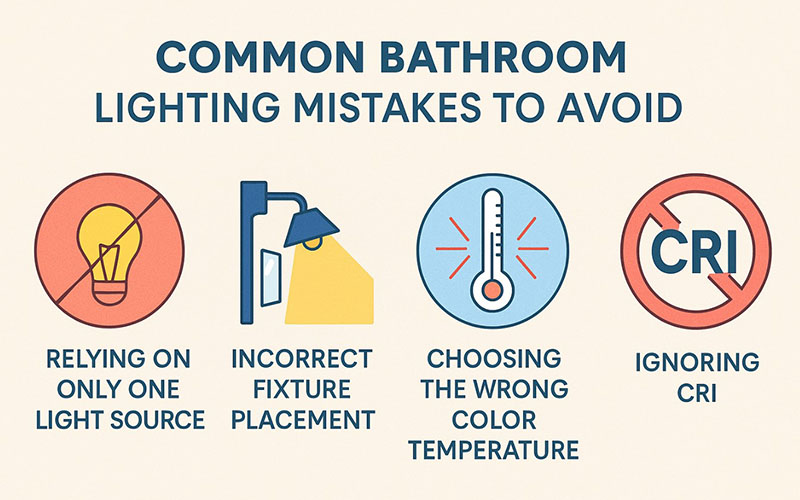 Common Bathroom Lighting Mistakes To Avoid