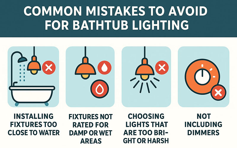 Common Mistakes To Avoid For Bathtub Lighting