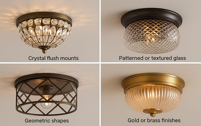 Decorative Statement Bathroom Flush Mount Light