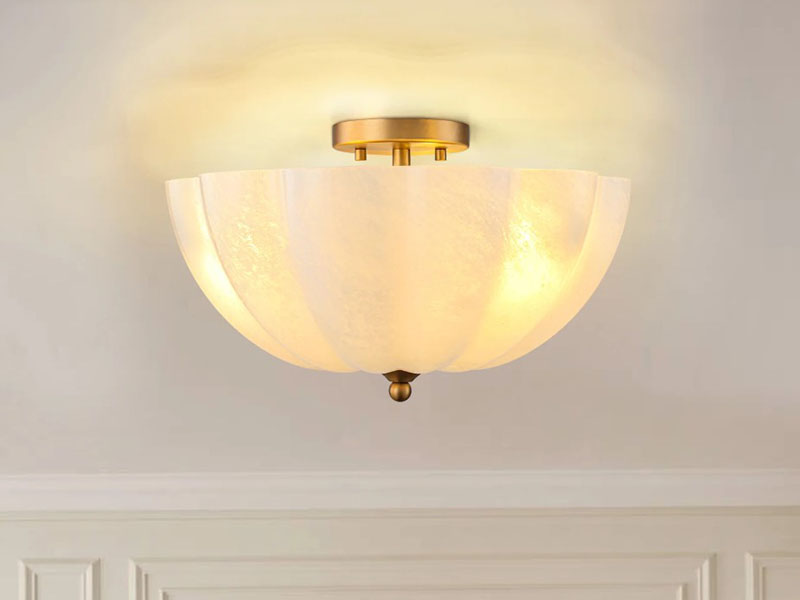 Frosted Glass Semi-flush Mount